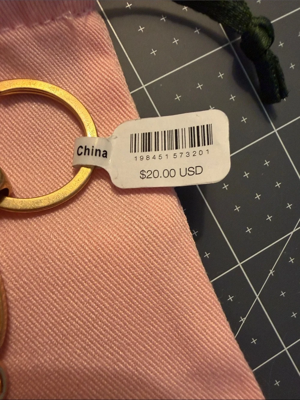 Free People Gold-Tone Floral Charm Keychain